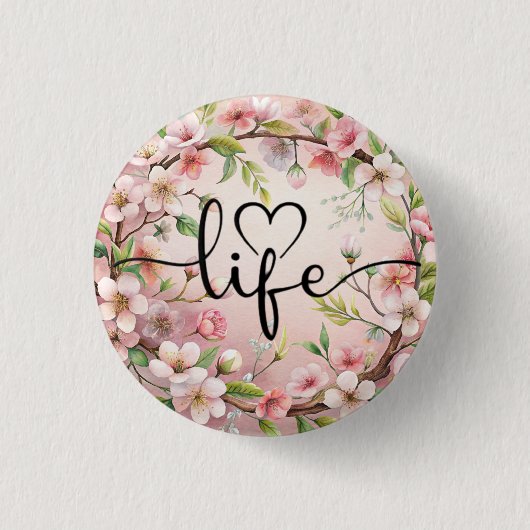 Badge Rond 2,50 Cm Love of life quote (Devant)