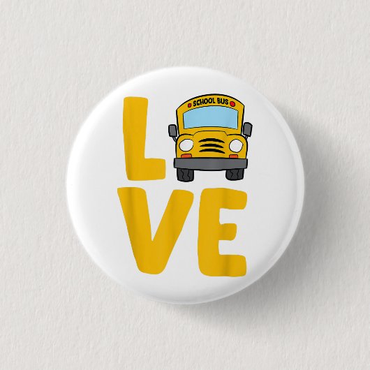 Badge Rond 2,50 Cm Love School Bus Driver Schoolbus Busdriver (Devant)