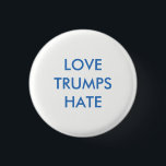 Badge Rond 2,50 Cm Love Trump Hate Pinback Bouton<br><div class="desc">Anti Donald Trump - Love Trump Hate 1 pouce et demi</div>