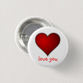 Badge Rond 2,50 Cm Love You Valentine Button (Devant & derrière)