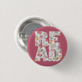 Badge Rond 2,50 Cm LU (bouton #1) (Devant & derrière)