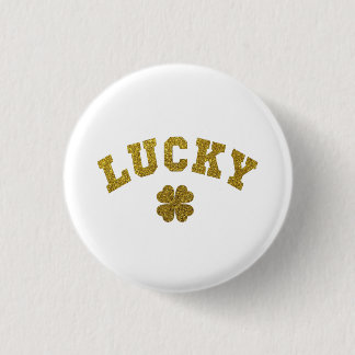 Badge Rond 2,50 Cm Lucky Clover Saint Patricks