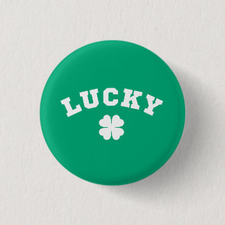 Badge Rond 2,50 Cm Lucky Clover St. Patricks Day