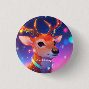 Badge Rond 2,50 Cm Lumière de Noël enchantée