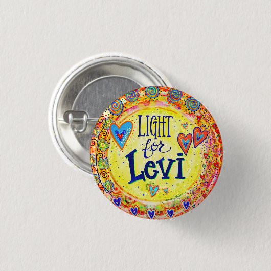 Badge Rond 2,50 Cm Lumière pour Levi "Inspirivity" (Devant & derrière)