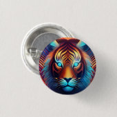 Badge Rond 2,50 Cm Luminosité du tigre ! (Devant & derrière)
