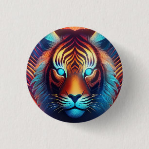 Badge Rond 2,50 Cm Luminosité du tigre !
