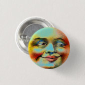 Badge Rond 2,50 Cm Lune bleue (Devant & derrière)