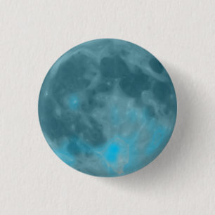Badge Rond 2,50 Cm Lune bleue