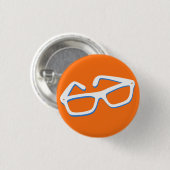 Badge Rond 2,50 Cm Lunettes de nerd cool (Devant & derrière)