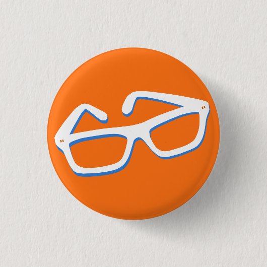 Badge Rond 2,50 Cm Lunettes de nerd cool (Devant)