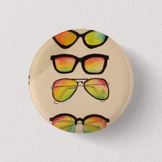 Badge Rond 2,50 Cm Lunettes de soleil (Devant)