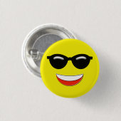 Badge Rond 2,50 Cm Lunettes de soleil cool Emoji (Devant & derrière)