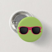 Badge Rond 2,50 Cm Lunettes de soleil roses (Devant & derrière)