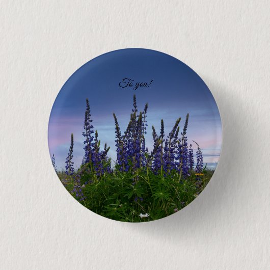 Badge Rond 2,50 Cm Lupins (Devant)