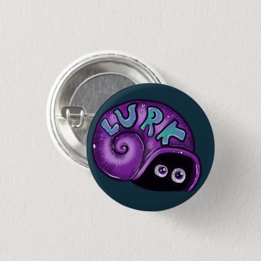 Badge Rond 2,50 Cm Lurk Introvert Snail Emote (Devant & derrière)