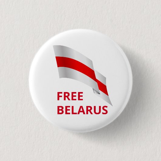 Badge Rond 2,50 Cm Lutte pour la liberté en Biélorussie. (Devant)