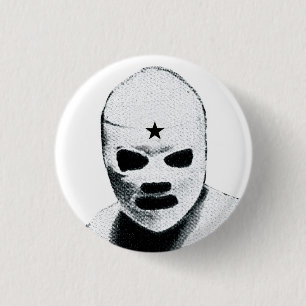 Badge Rond 2,50 Cm Lutteur mexicain