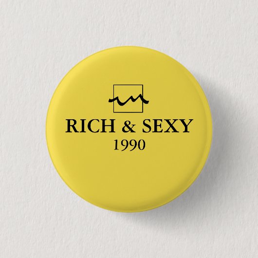 Badge Rond 2,50 Cm Luxury Rich 1990 (Devant)