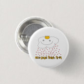 Badge Rond 2,50 Cm M. cloud pleut l'amour (Devant & derrière)