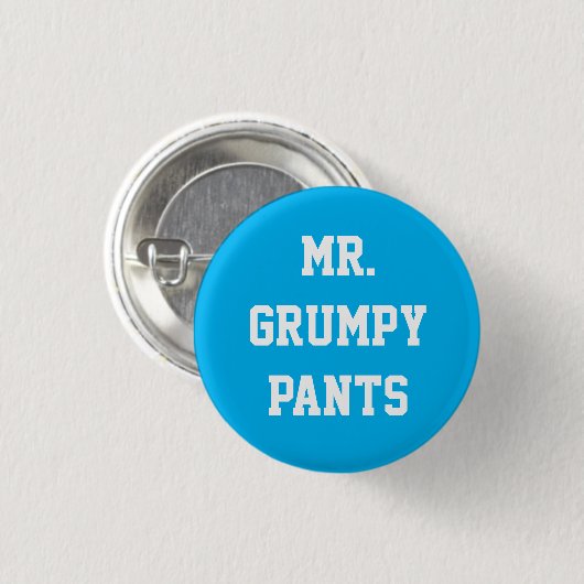 Badge Rond 2,50 Cm M. Grumpy Pants Button (Devant & derrière)