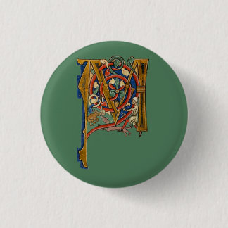 Badge Rond 2,50 Cm M initial éclairé