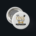 Badge Rond 2,50 Cm M. ONEderful 1st Birthday Party Favor<br><div class="desc">Célébrez dans le style avec ces boutons amusants et très tendance de 1er anniversaire. Le design est facile à personnaliser avec votre libellé d'événement spécial et vos invités seront ravis quand ils reçoivent ces boutons fabuleux. Des éléments de partie correspondants se trouvent dans la collection.</div>