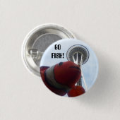 Badge Rond 2,50 Cm M. poisson va à Seattle (Devant & derrière)