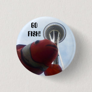 Badge Rond 2,50 Cm M. poisson va à Seattle