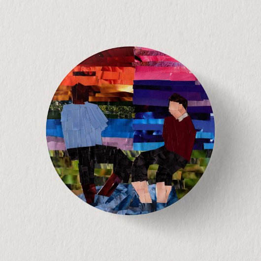 Badge Rond 2,50 Cm M. Rogers et officier Clemmons (Devant)