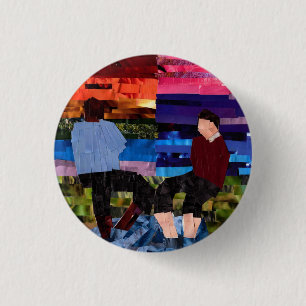 Badge Rond 2,50 Cm M. Rogers et officier Clemmons