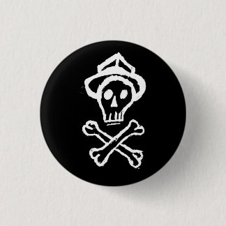 Badge Rond 2,50 Cm M. Skullington - noir de nuit