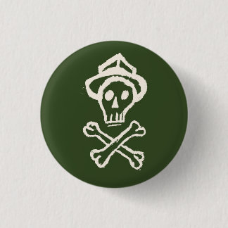 Badge Rond 2,50 Cm M. Skullington - vert de bande