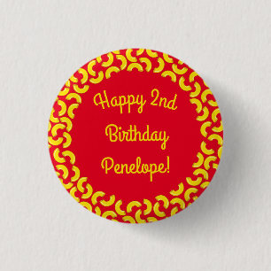 Badge Rond 2,50 Cm Mac et fromage Anniversaire de la fête Macaroni