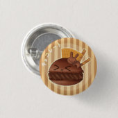 Badge Rond 2,50 Cm Macaron de chocolat (Devant & derrière)