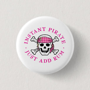 Badge Rond 2,50 Cm Madame instantanée de pirate