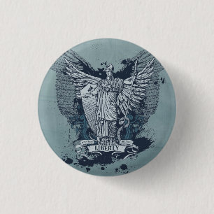 Badge Rond 2,50 Cm Madame Liberty Button