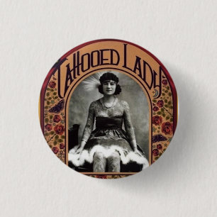 Badge Rond 2,50 Cm Madame tatouée