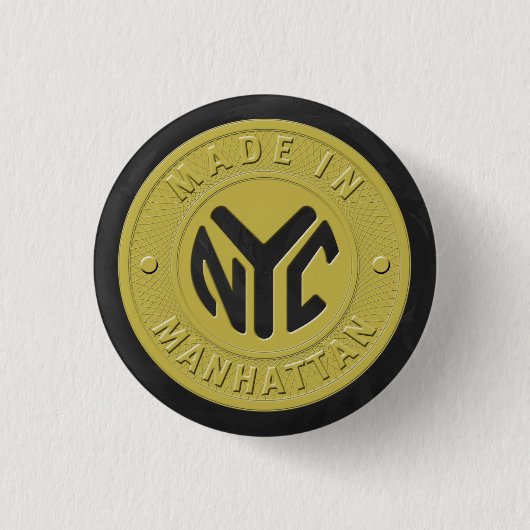 Badge Rond 2,50 Cm Made Manhattan (Devant)