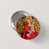 BADGE ROND 2,50 CM MADONNA DU ROSE BOWER (Devant & derrière)