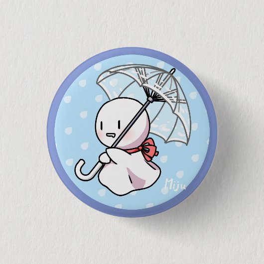 Badge Rond 2,50 Cm Mafuteru avec parapluie (Devant)