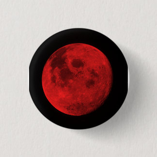 BADGE ROND 2,50 CM MAGNET DE LUNE ROUGE BRILLANTE. 2" X 2" MAGNET DE