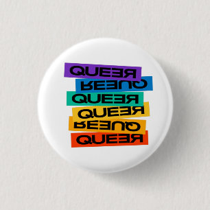 Badge Rond 2,50 Cm Magnet de voiture. LGBT+Pride. Bouton Queer.      
