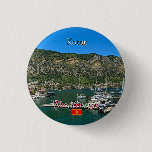 Badge Rond 2,50 Cm Magnifique baie de Kotor au Monténégro voyage