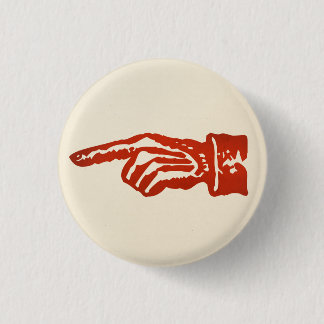 Badge Rond 2,50 Cm Main de pointage rouge vintage - lumière