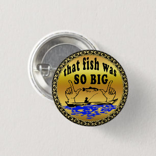 Badge Rond 2,50 Cm Mains montrant à part un poisson et un bateau ave