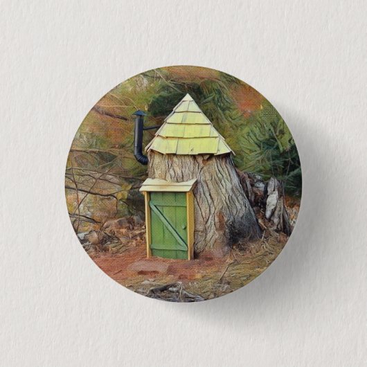Badge Rond 2,50 Cm Maison Elf (Devant)