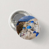 Badge Rond 2,50 Cm Maisons grecques traditionnelles (Devant & derrière)