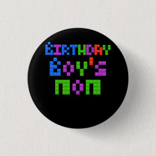 Badge Rond 2,50 Cm Maître Constructeur Anniversaire Garçon's Maman Co