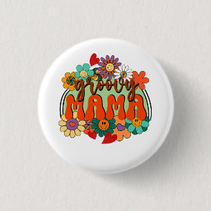 Badge Rond 2,50 Cm Mama Super Floral